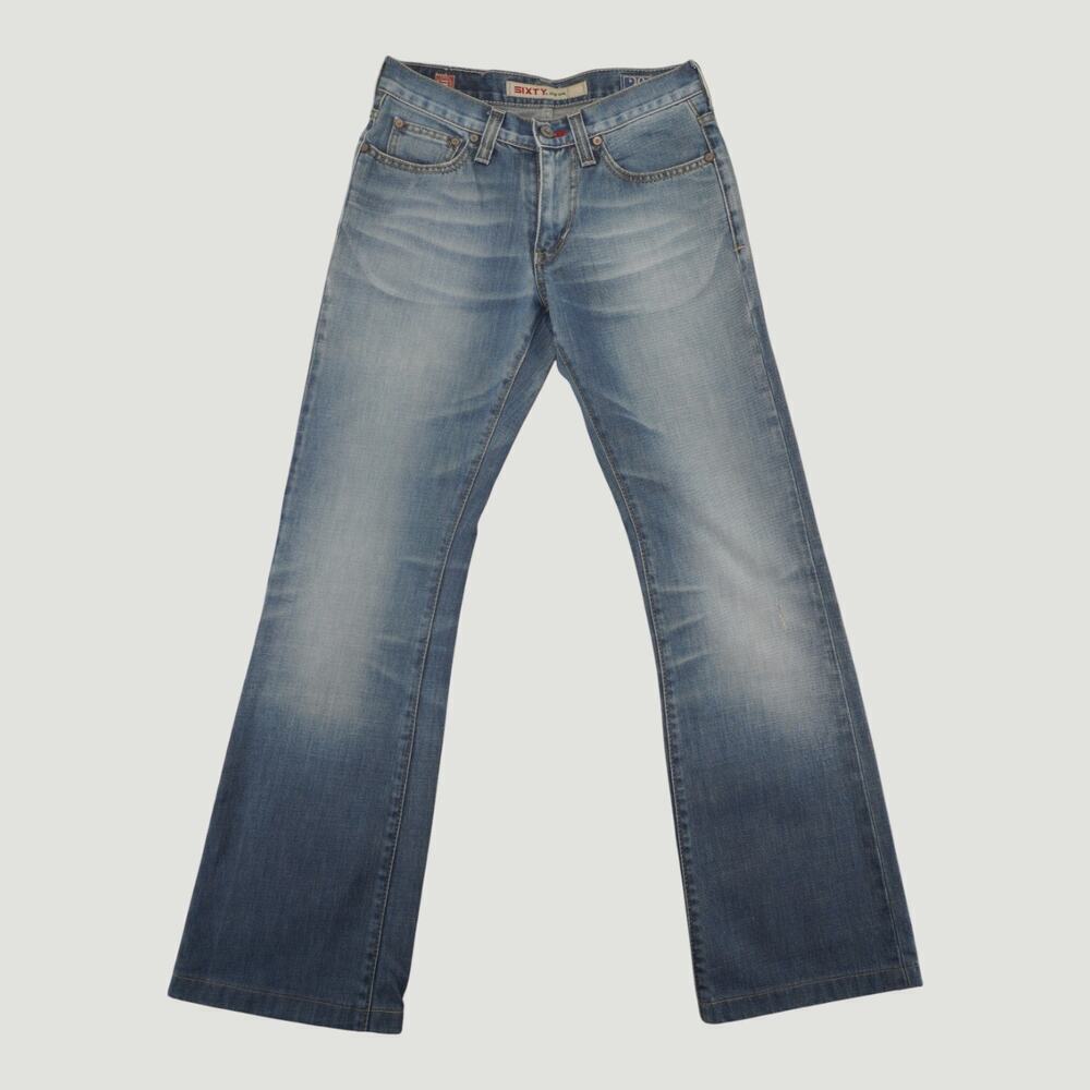 Sixty Y2K Low Rise Bootcut Flare Jeans Womens Size 29 Medium Wash Denim